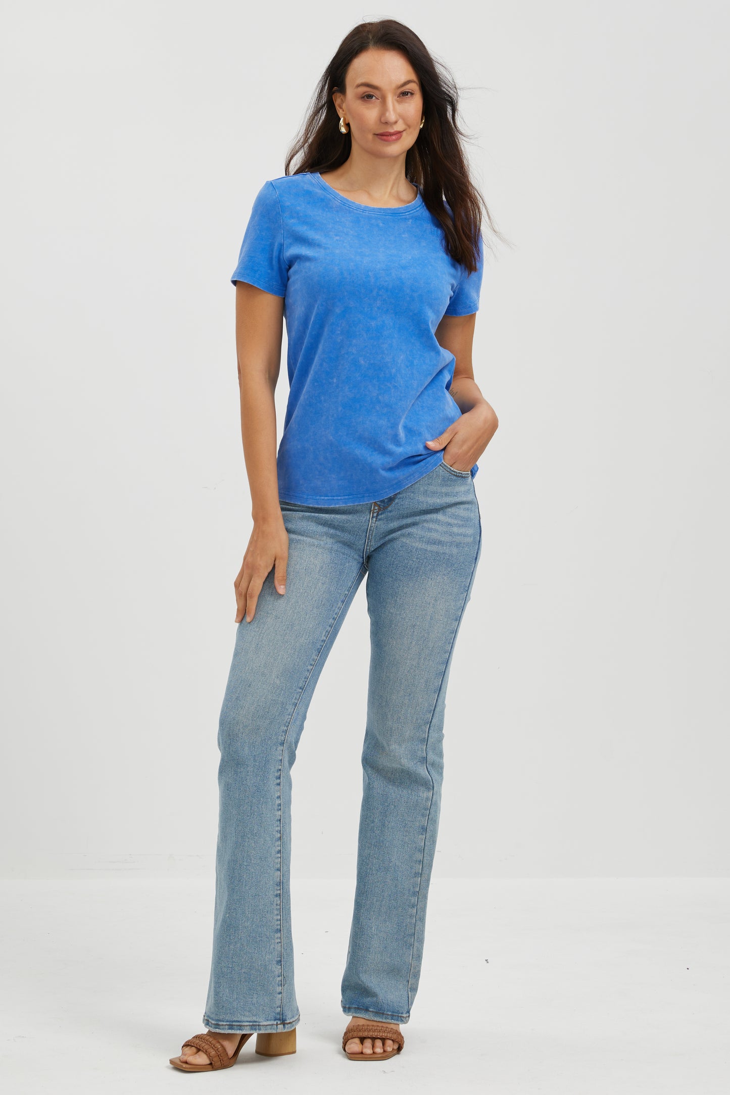 COASTAL SKY WASHED COTTON TEE