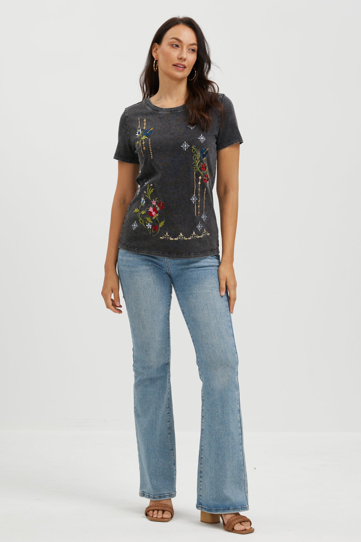 THREADS OF TWILIGHT EMBROIDERED TEE