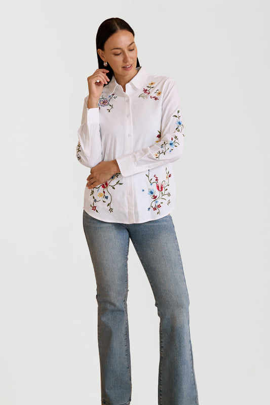 WILDFLOWER TRAIL EMBROIDERED SHIRT