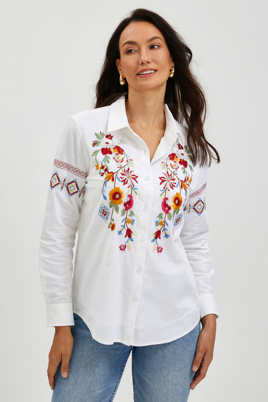 WILDFLOWER EMBROIDERED SHIRT