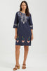 MIDNIGHT BUTTERFLY EMBROIDERED DRESS