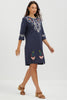 MIDNIGHT BUTTERFLY EMBROIDERED DRESS