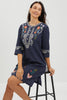 MIDNIGHT BUTTERFLY EMBROIDERED DRESS