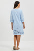 BLUE GARDEN EMBROIDERED  DRESS