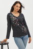 BLOOMS IN MOTION EMBROIDERED TEE