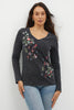 BLOOMS IN MOTION EMBROIDERED TEE