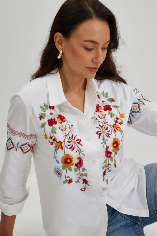 WILDFLOWER EMBROIDERED SHIRT