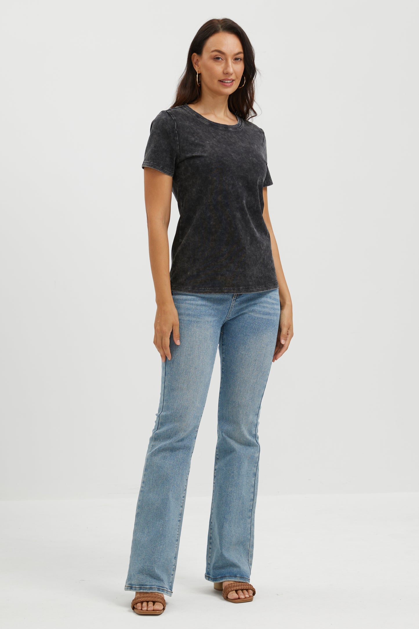 MIDNIGHT FADE WASHED COTTON  TEE