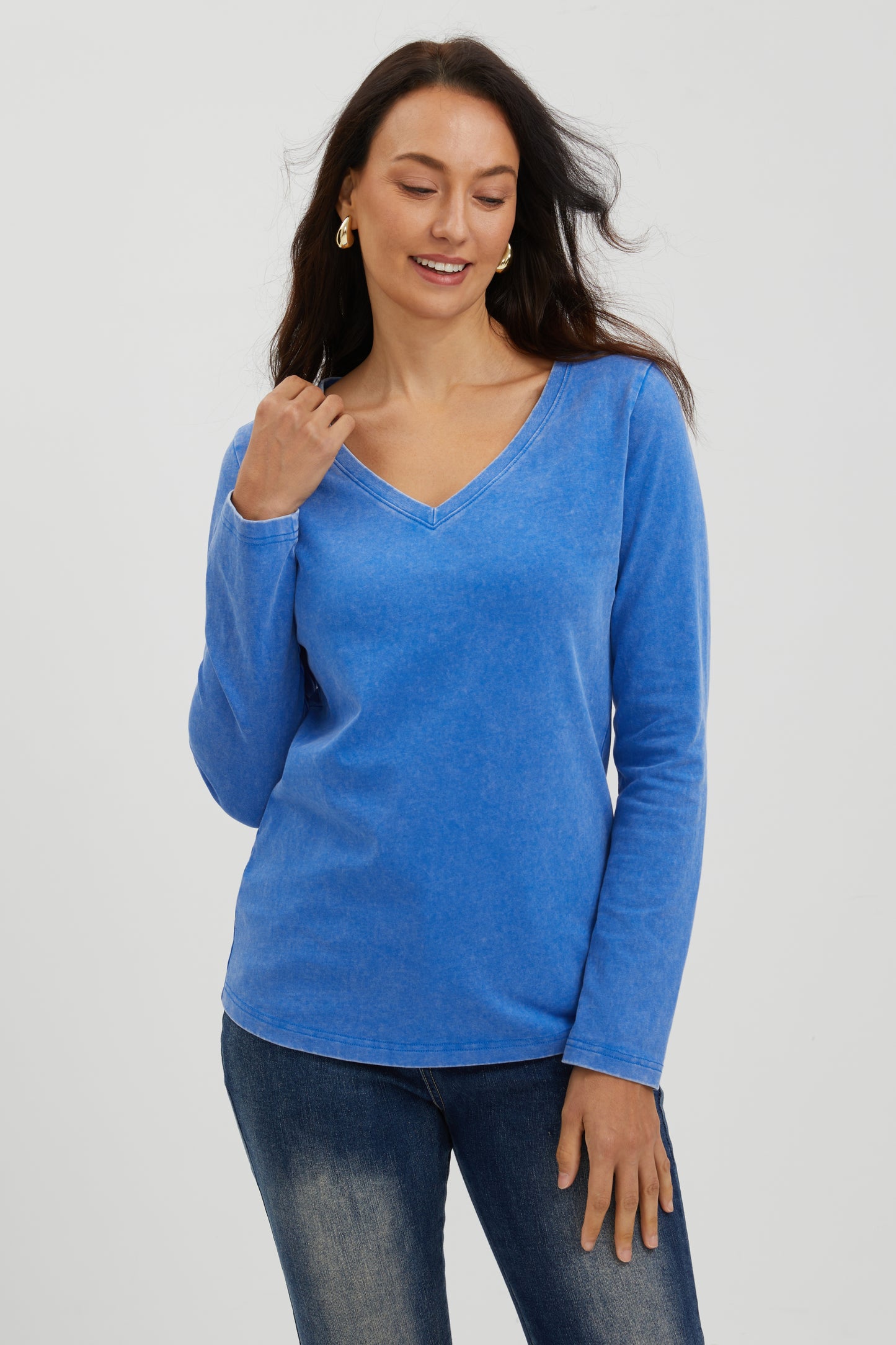 COASTAL SKY WASHED COTTON TEE