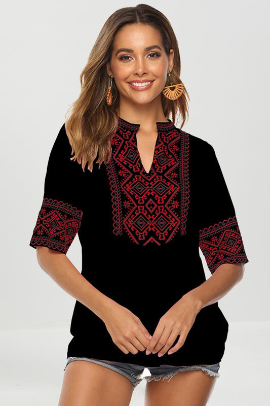 ALPINE RUBY EMBROIDERED BLOUSE