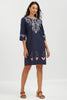 MIDNIGHT BUTTERFLY EMBROIDERED DRESS