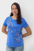 MOONLIT ROSE EMBROIDERED TEE